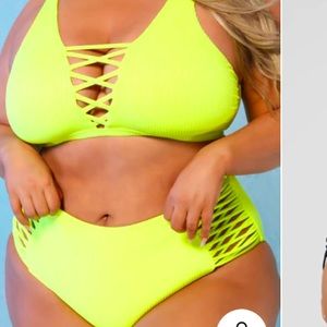Neon Green Two Piece Fashion Nova Swimwuit